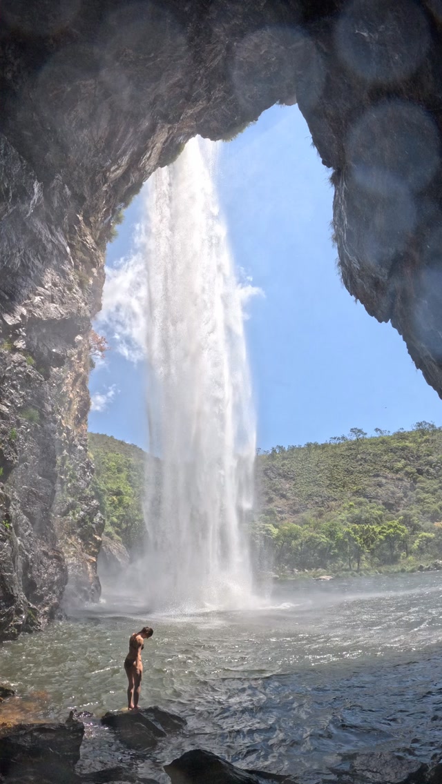 Fundão Waterfall Within Serra da Canastra National Park