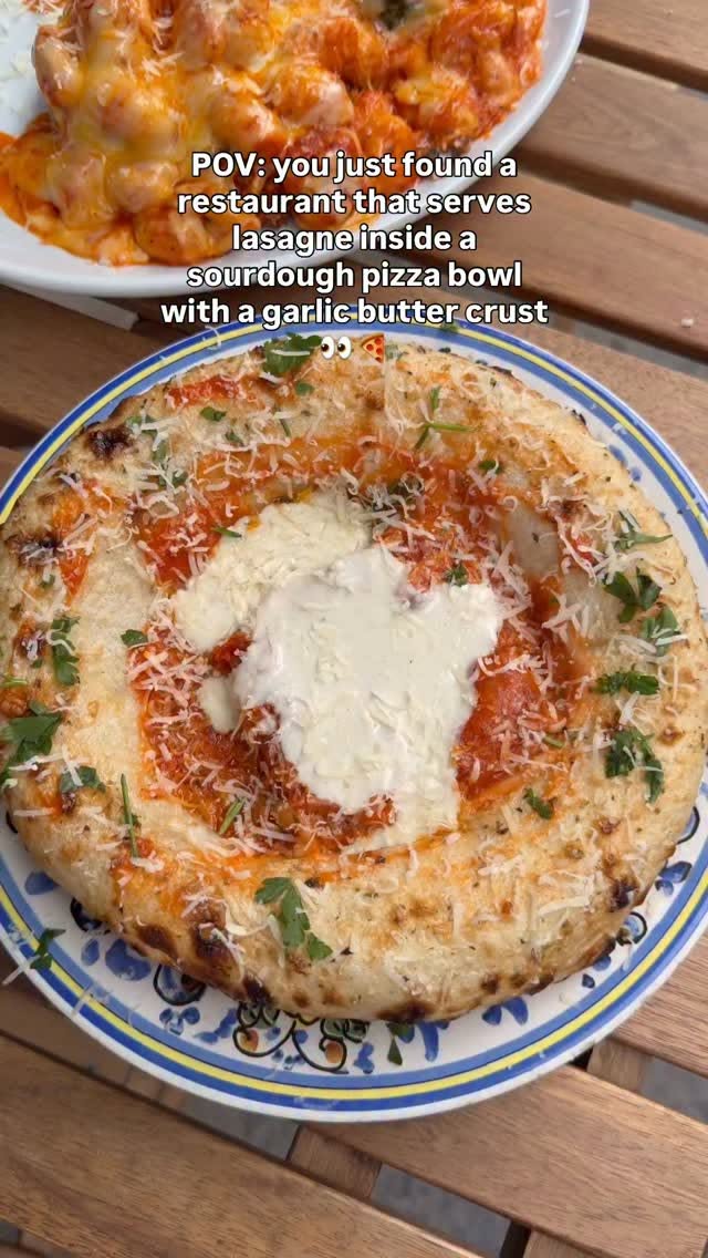 Romano's Serves Lasagna In A Sourdough Pizza Bowl