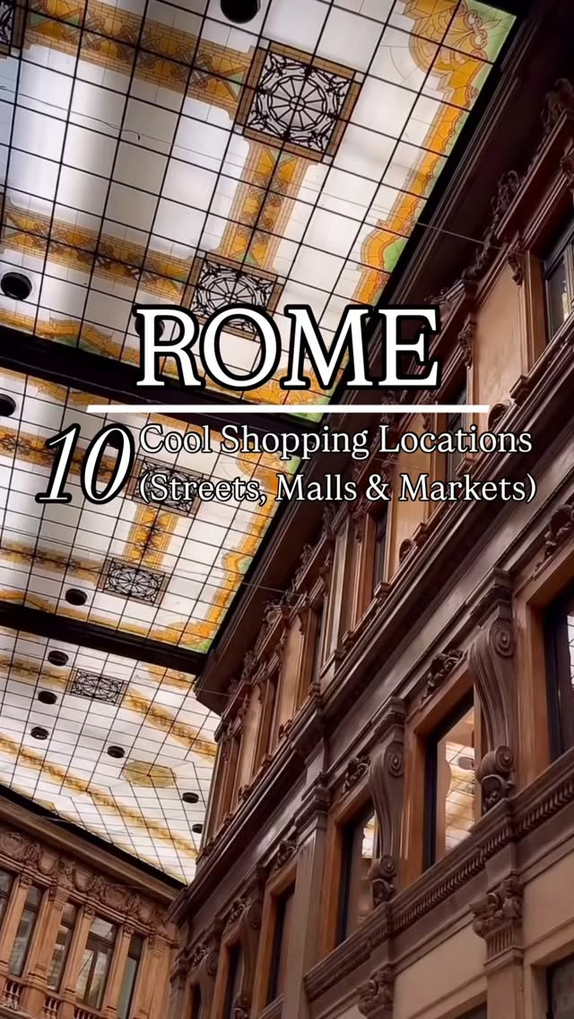 Rome's Diverse Shopping Destinations