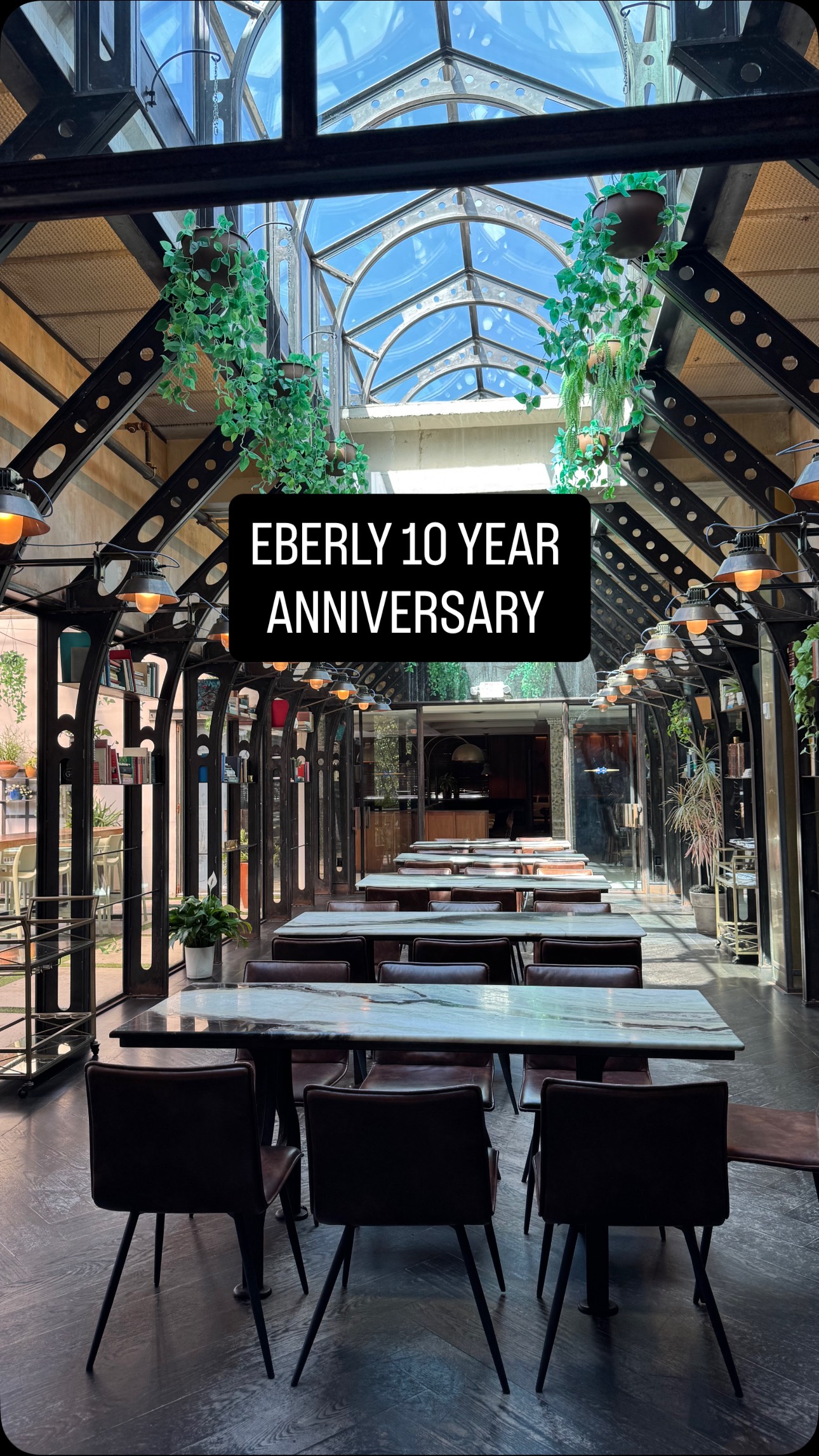 Eberly's Decade Celebration and Historic Decor