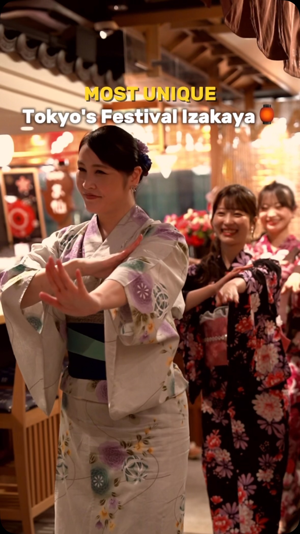 Shinjuku Izakaya Offers Bon Odori Dancing Experience
