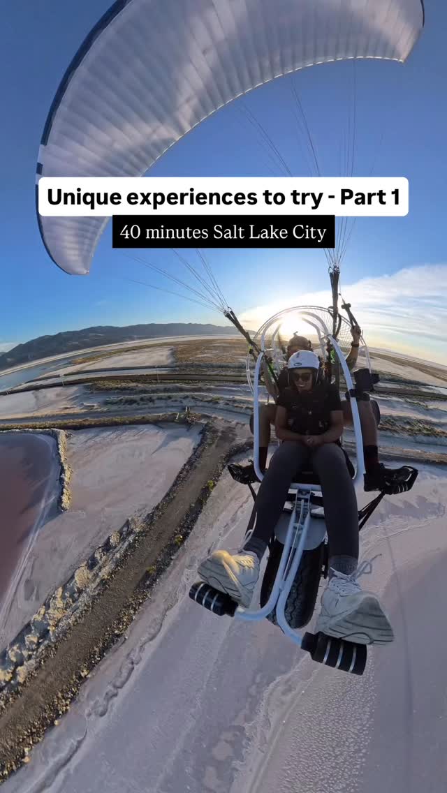 Paramotor Over Great Salt Lake