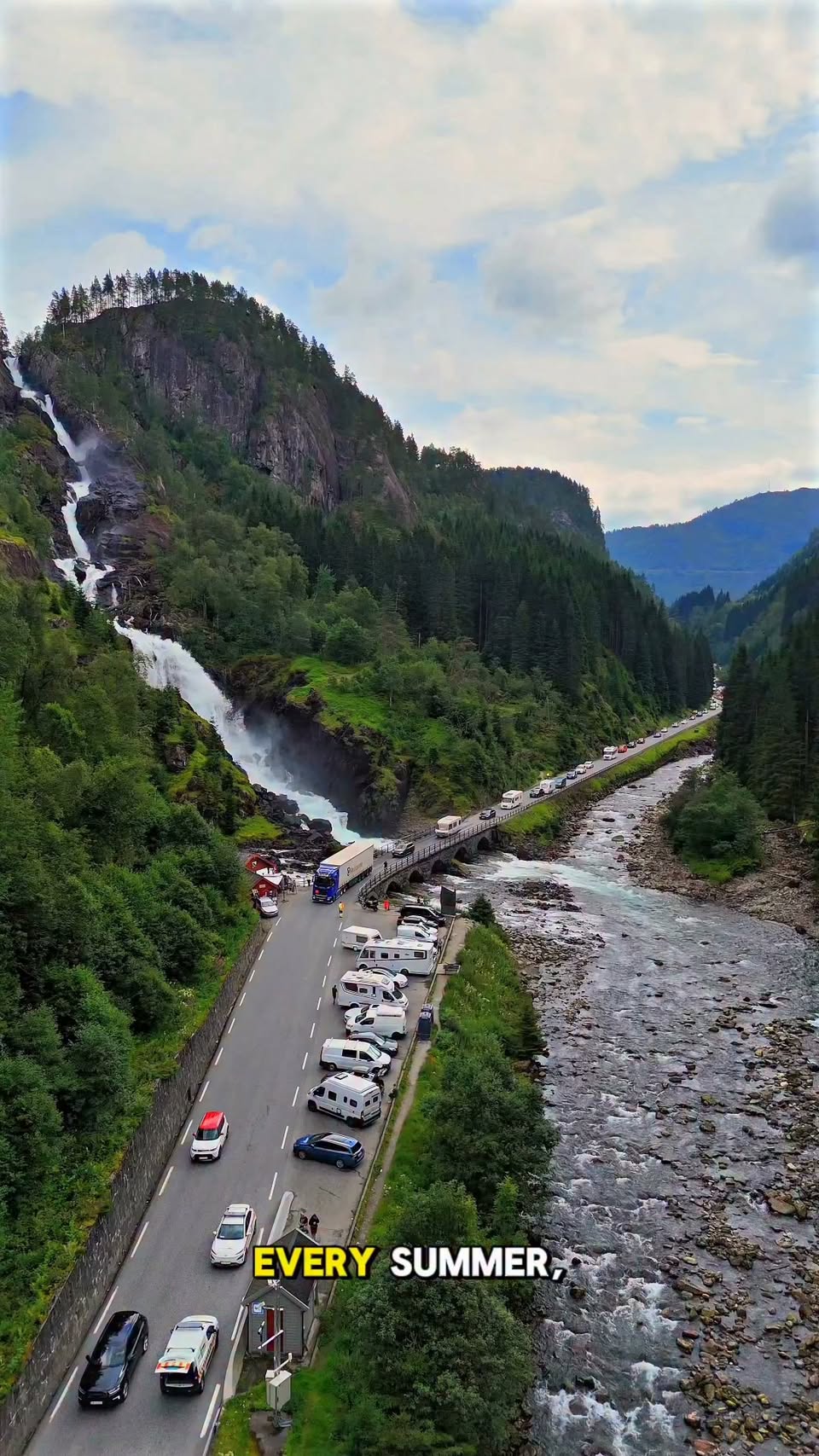 Norway's Majestic Låtefossen Waterfall