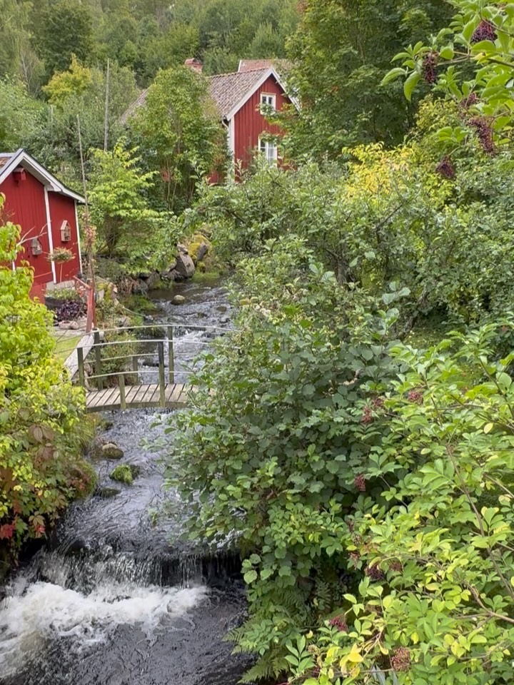 Swedish Villages With Waterfalls And Autumn Colors