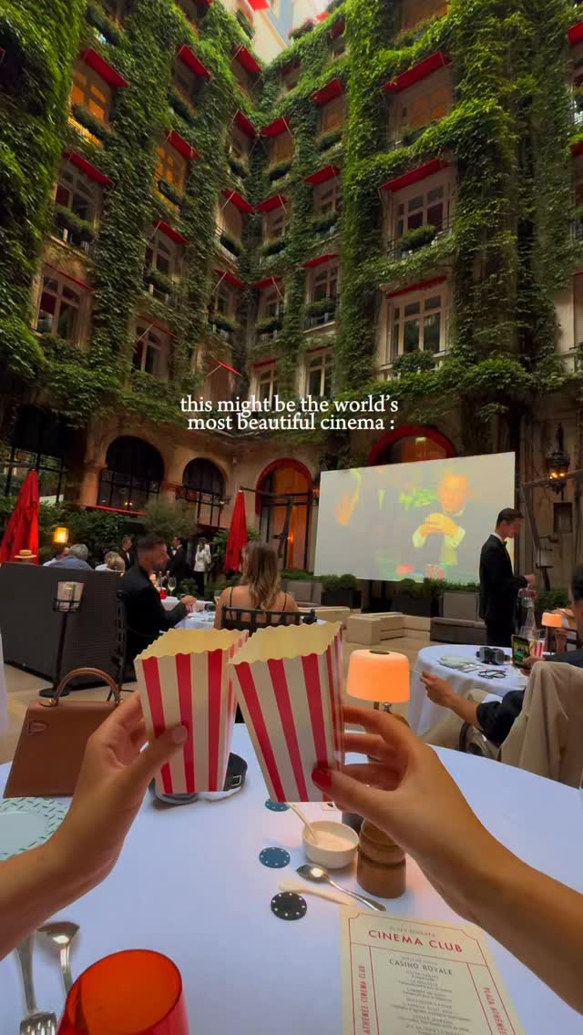 Plaza Athénée Courtyard Hosts Outdoor Film Screenings