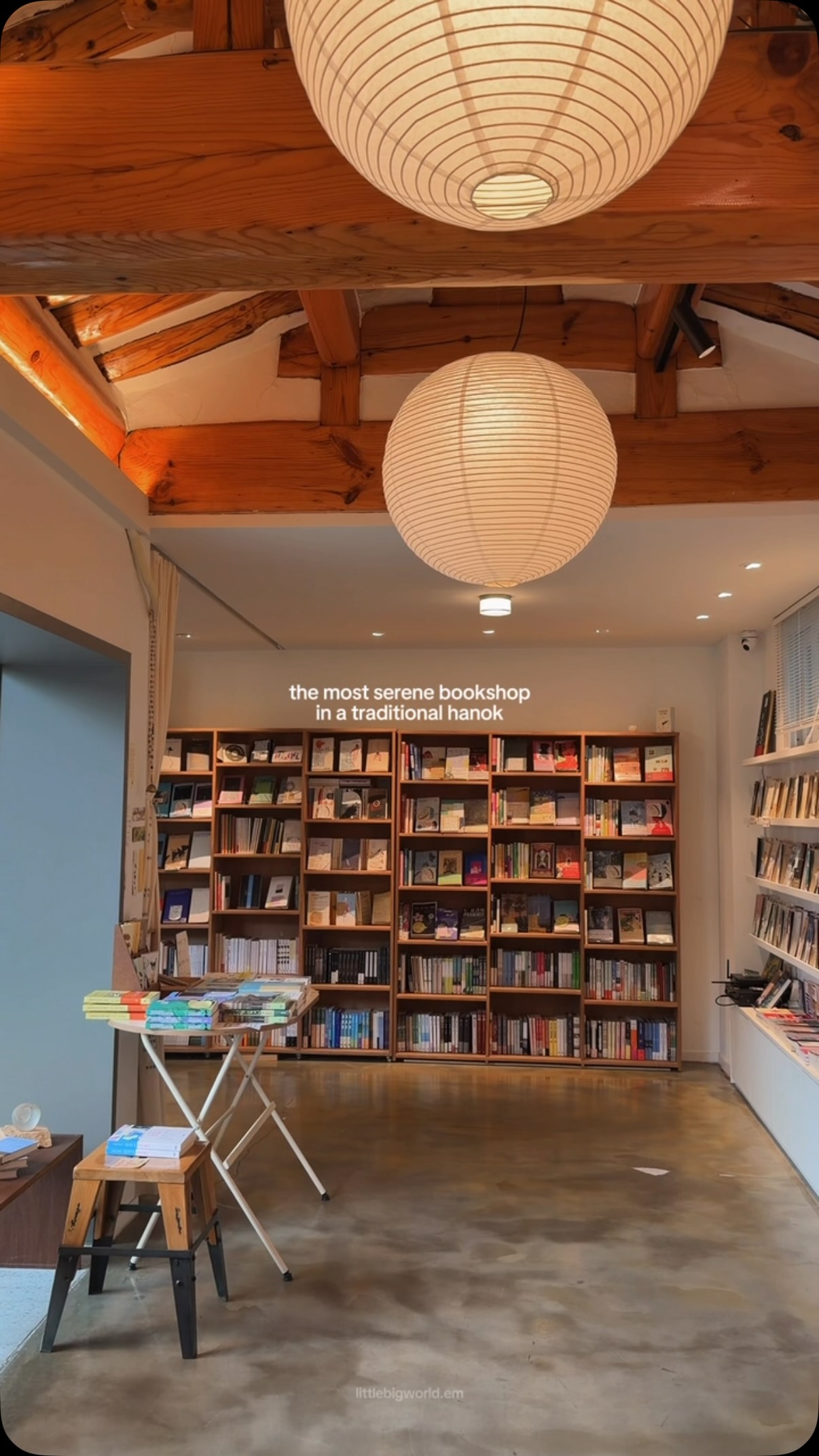 Hanok Bookstore's Charm and English Titles