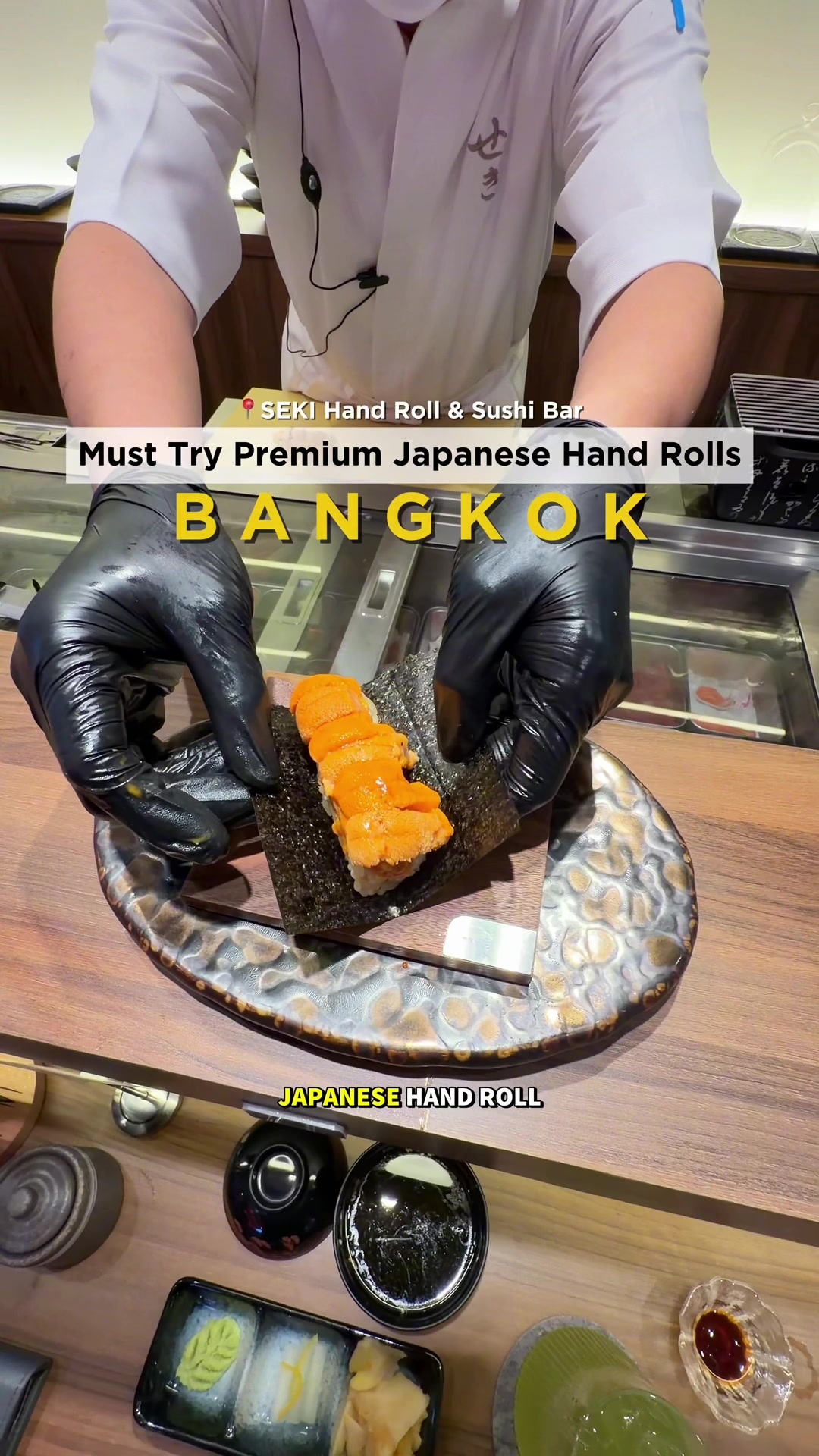Bangkok's Viral Hand Roll Bar With Premium Sushi