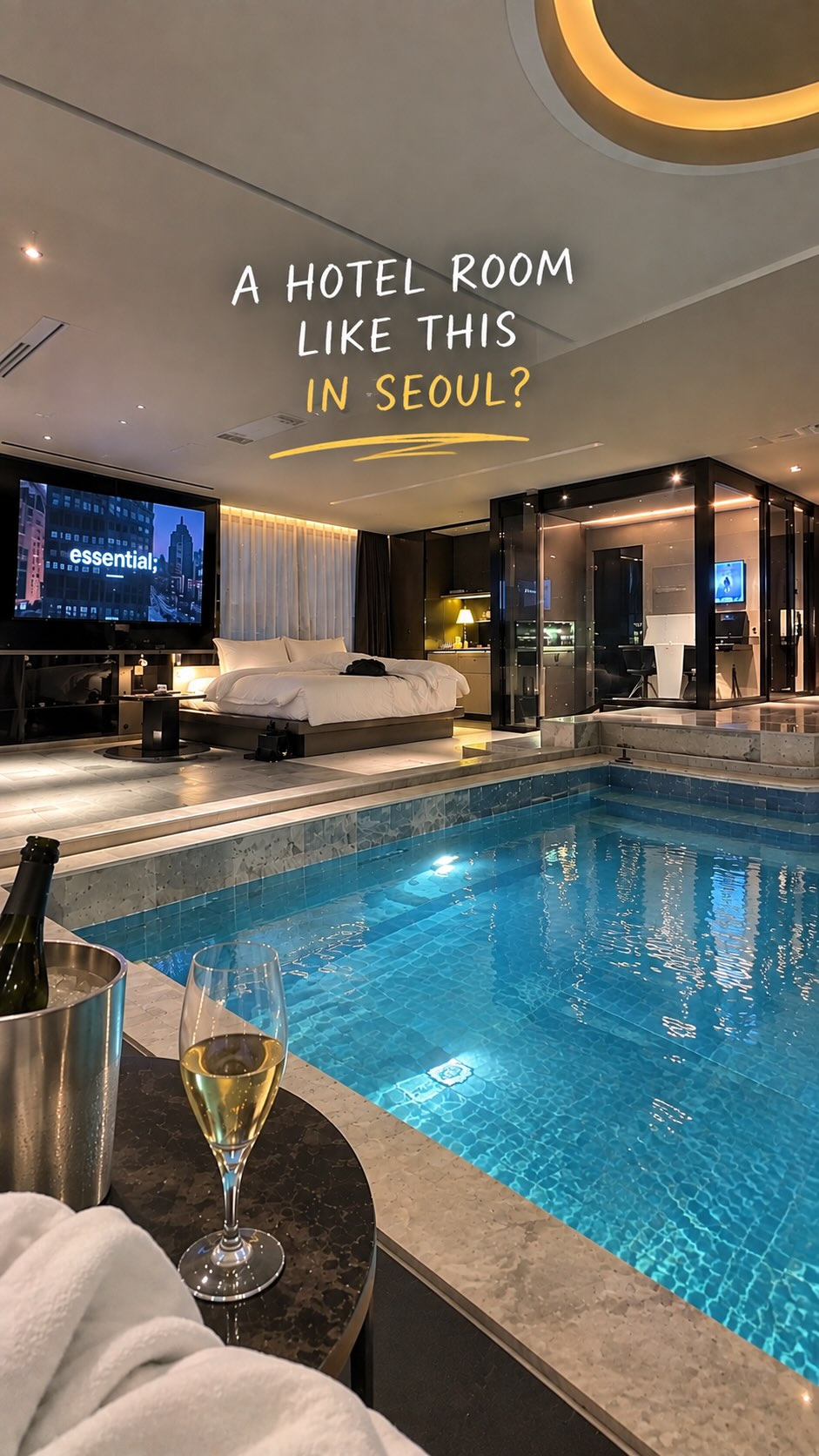Seoul Hotel Room with Private Pool and Karaoke