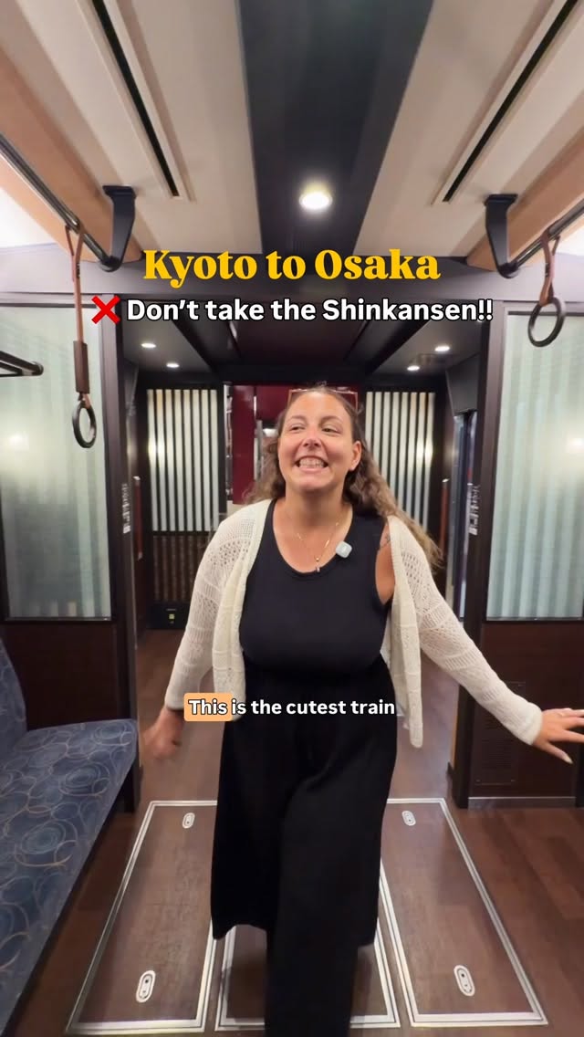 Seasonal Train Between Kyoto and Osaka