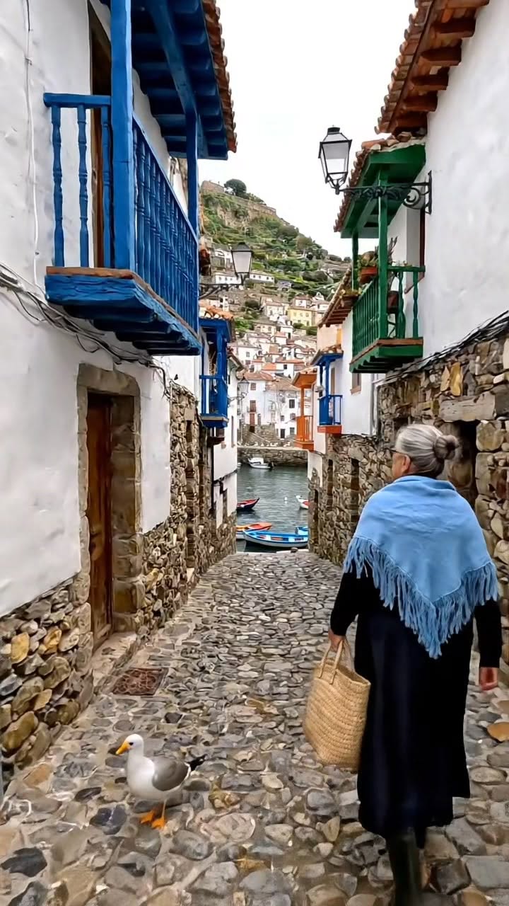 Coastal Asturias Fishing Village
