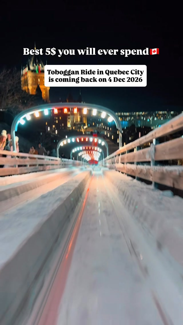 Quebec City Toboggan Slide Thrills