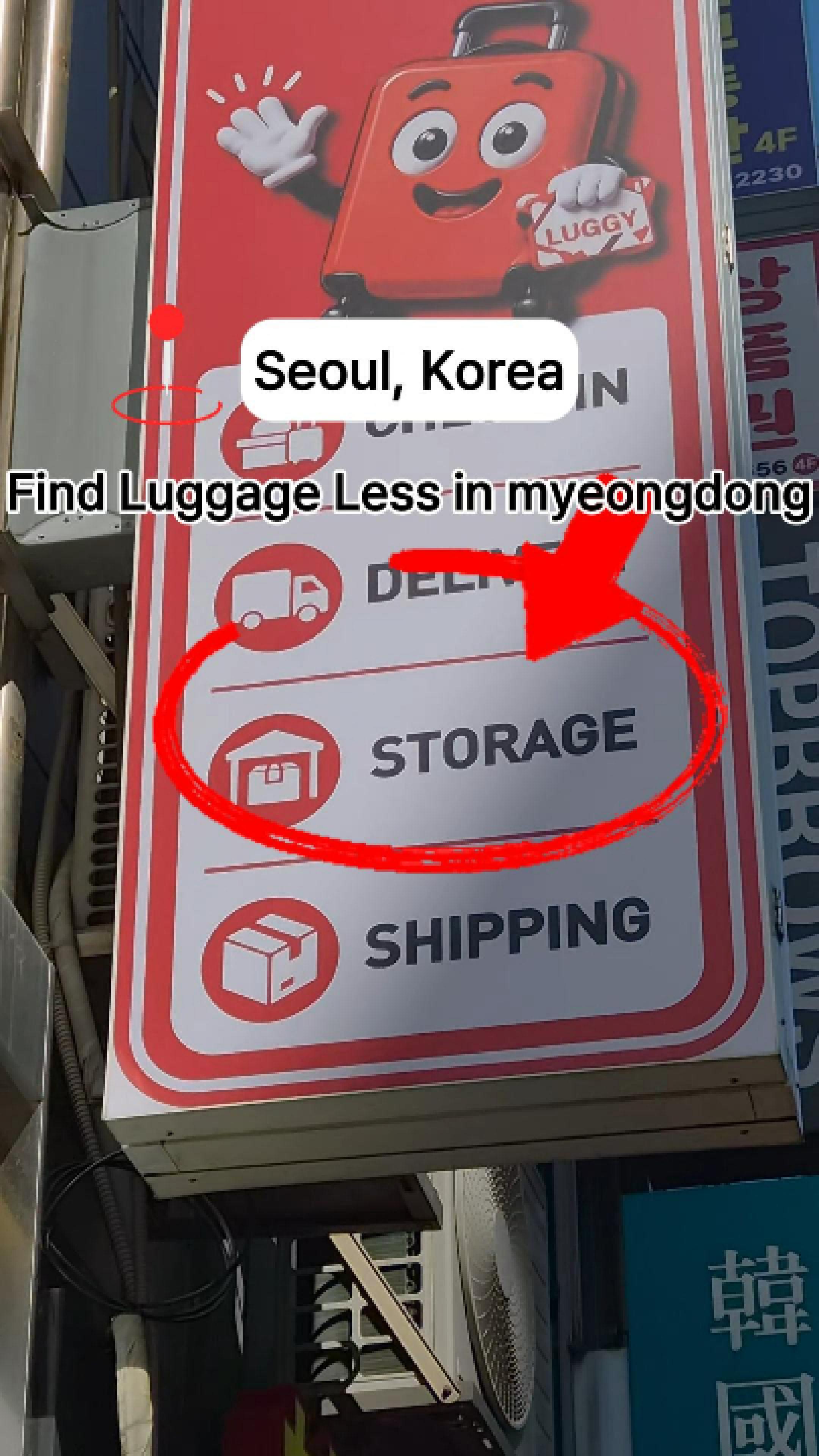 Secure Luggage Storage in Myeongdong