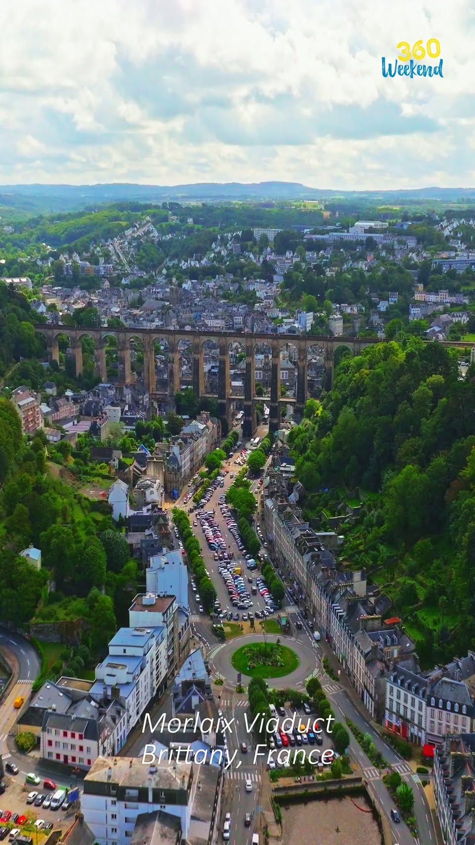 Morlaix Viaduct and Saint-Melaine Church