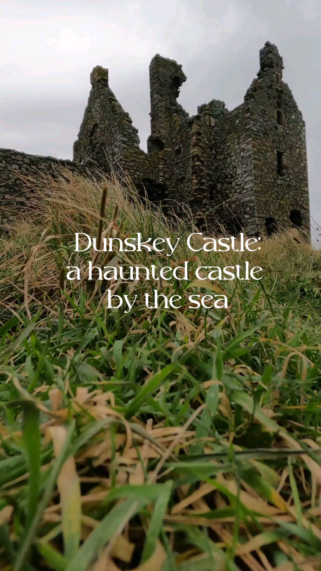 Haunted Castle Ruins Perched Above Scottish Sea