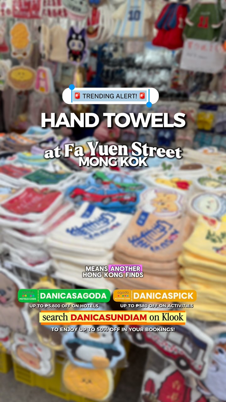 Cute Hand Towels Found on Fa Yuen Street