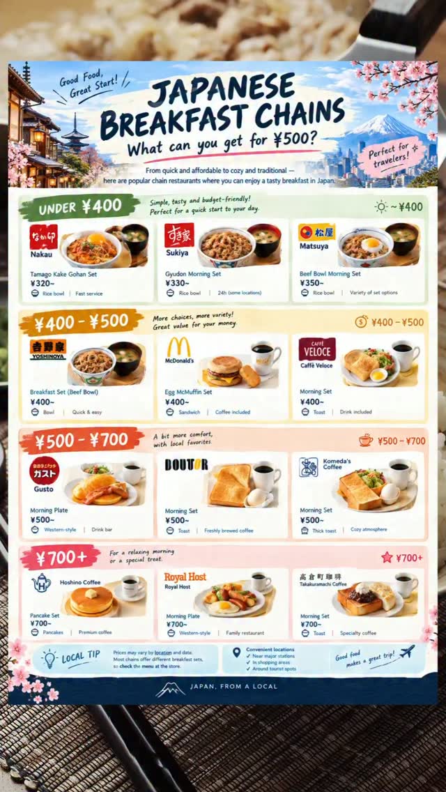 Budget-Friendly Japanese Breakfast Chain Guide