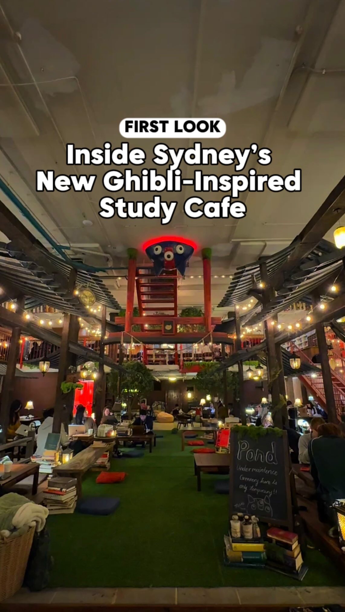 Ghibli-Inspired Study Cafes Offer Wi-Fi and Lounge Areas