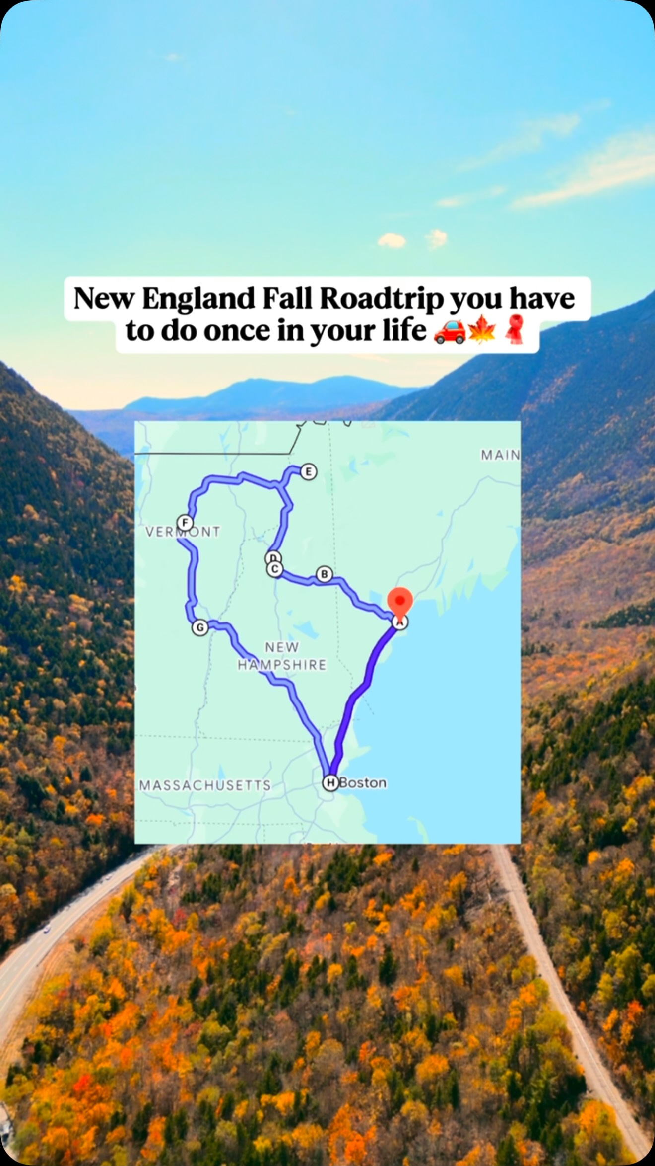 New England Fall Road Trip Destinations