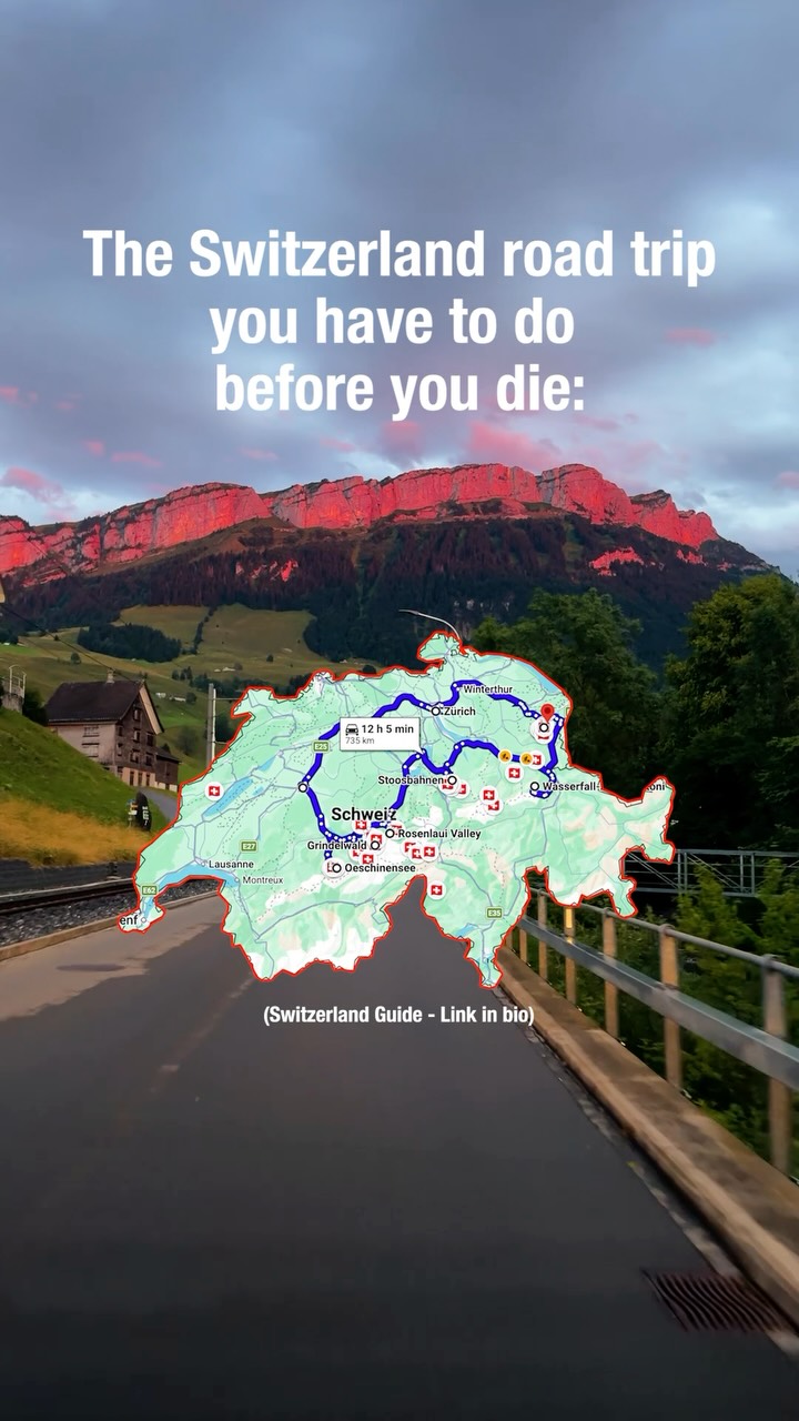 Swiss Alps Road Trip Featuring Lakes and Waterfalls