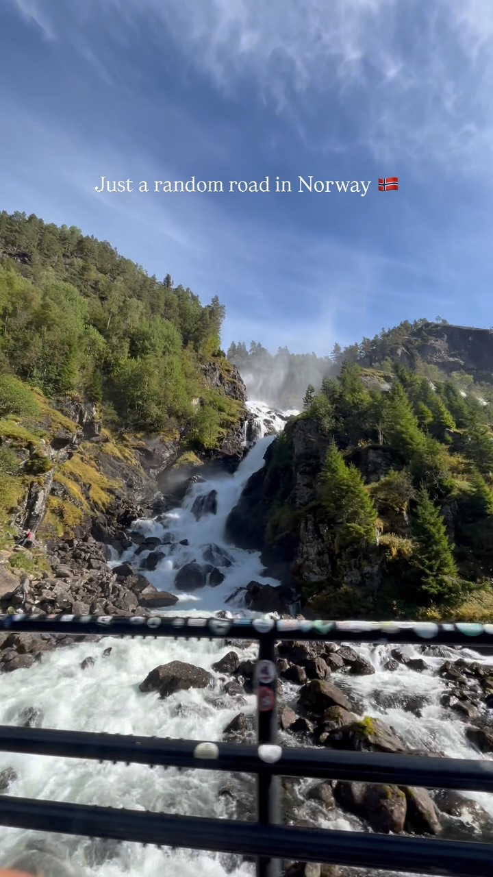 Låtefossen Waterfall in Norway
