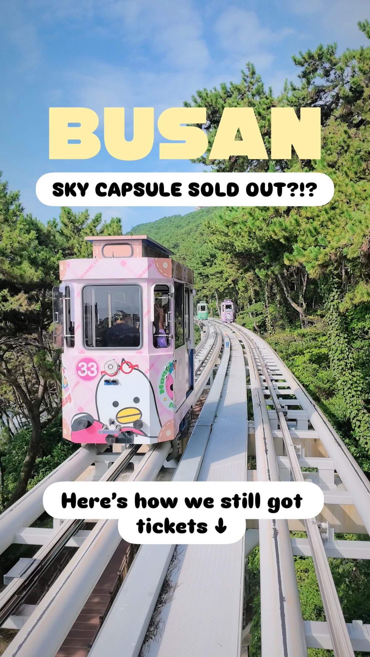 Busan's Coastal Views: Sky Capsule and Beach Train