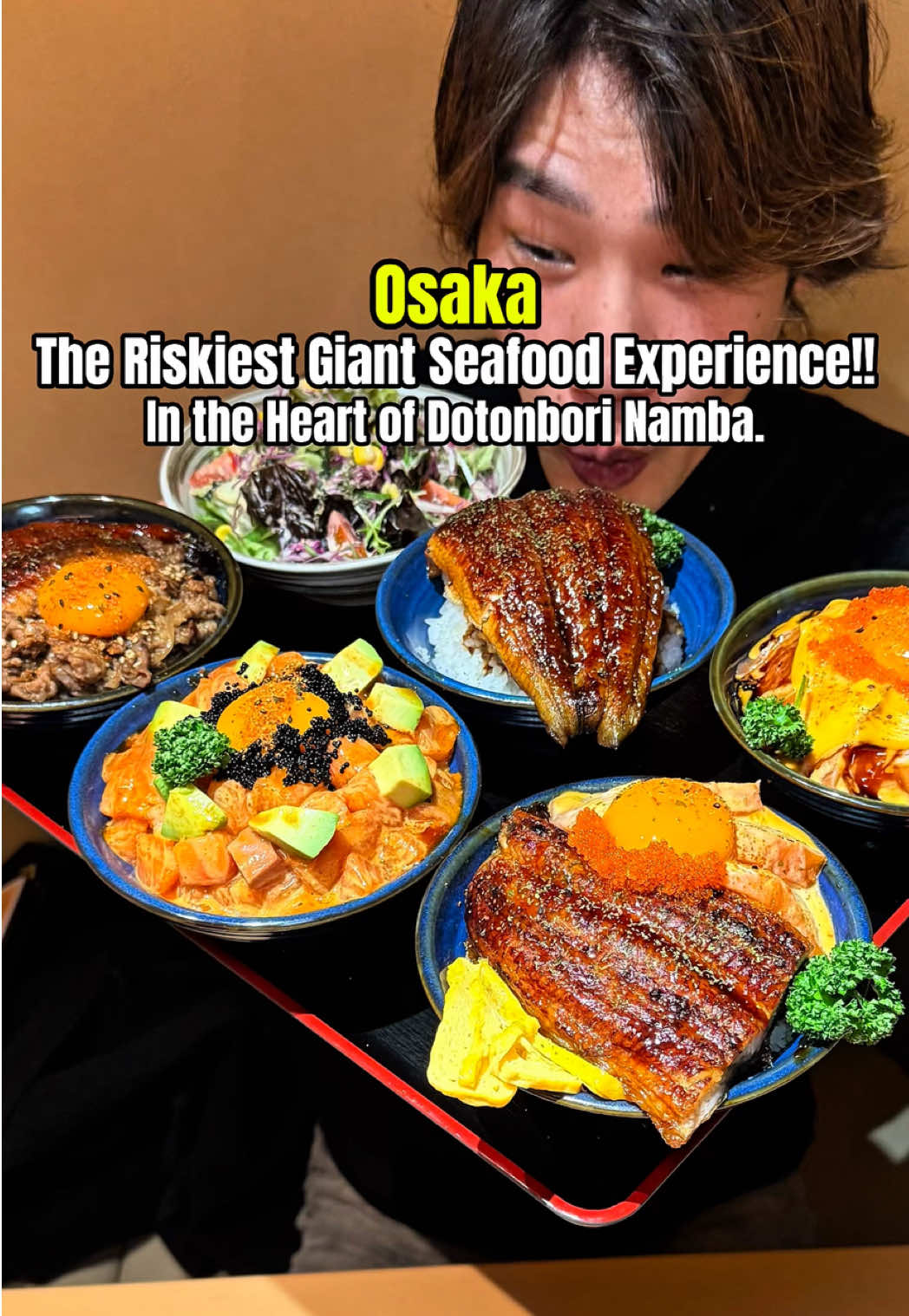 Affordable Salmon and Eel Near Dotonbori
