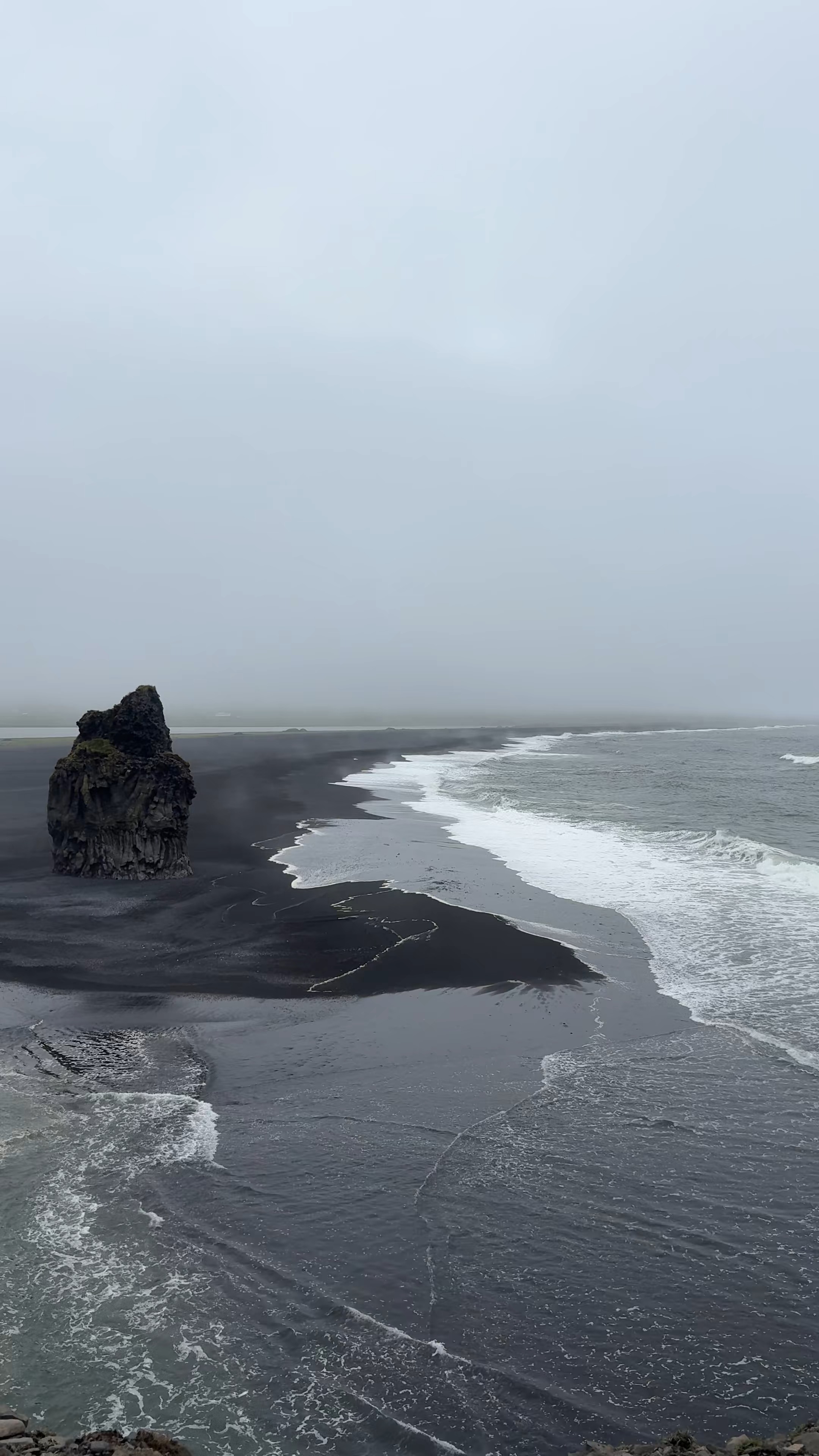 Reynisfjara Beach's Black Sand Shores