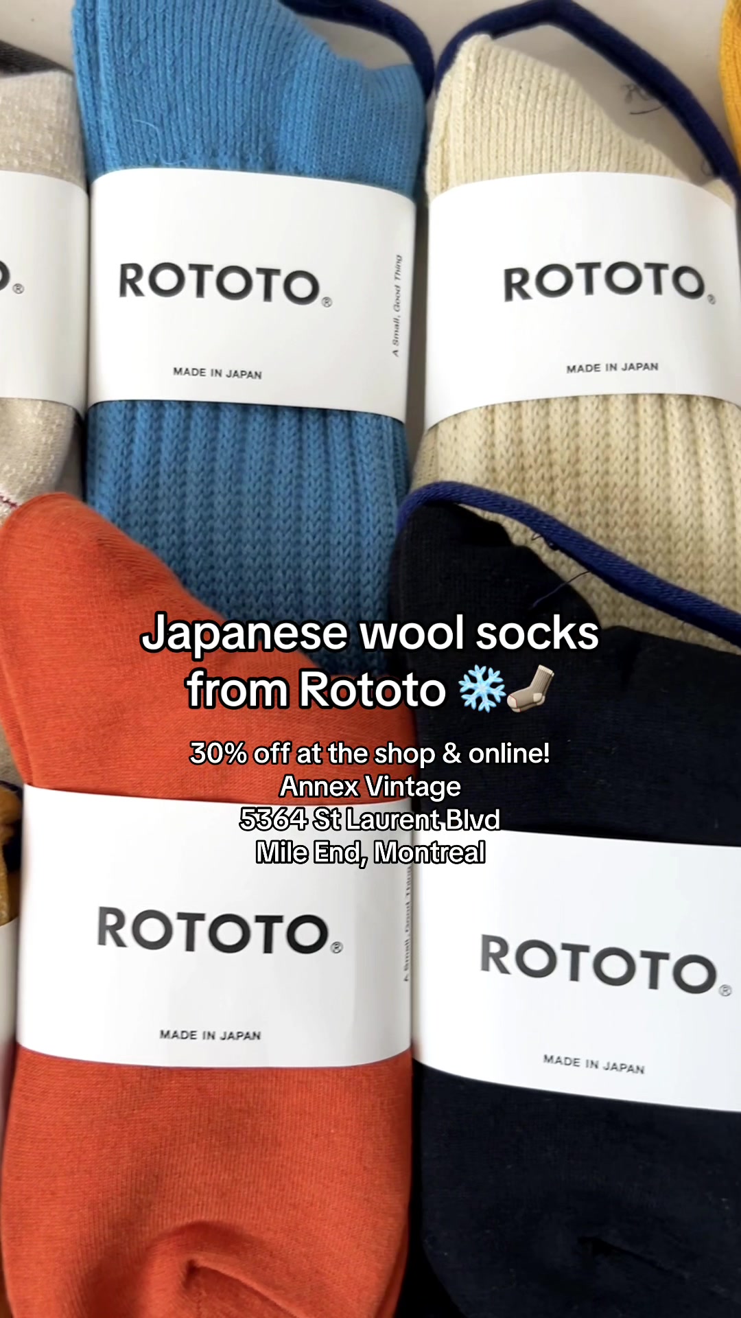 Annex Vintage Sells Rototo Wool Socks
