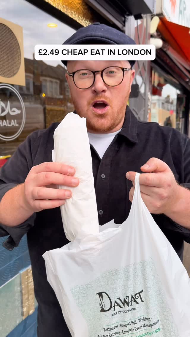 London's Most Affordable Lamb Shish Kebab Wrap