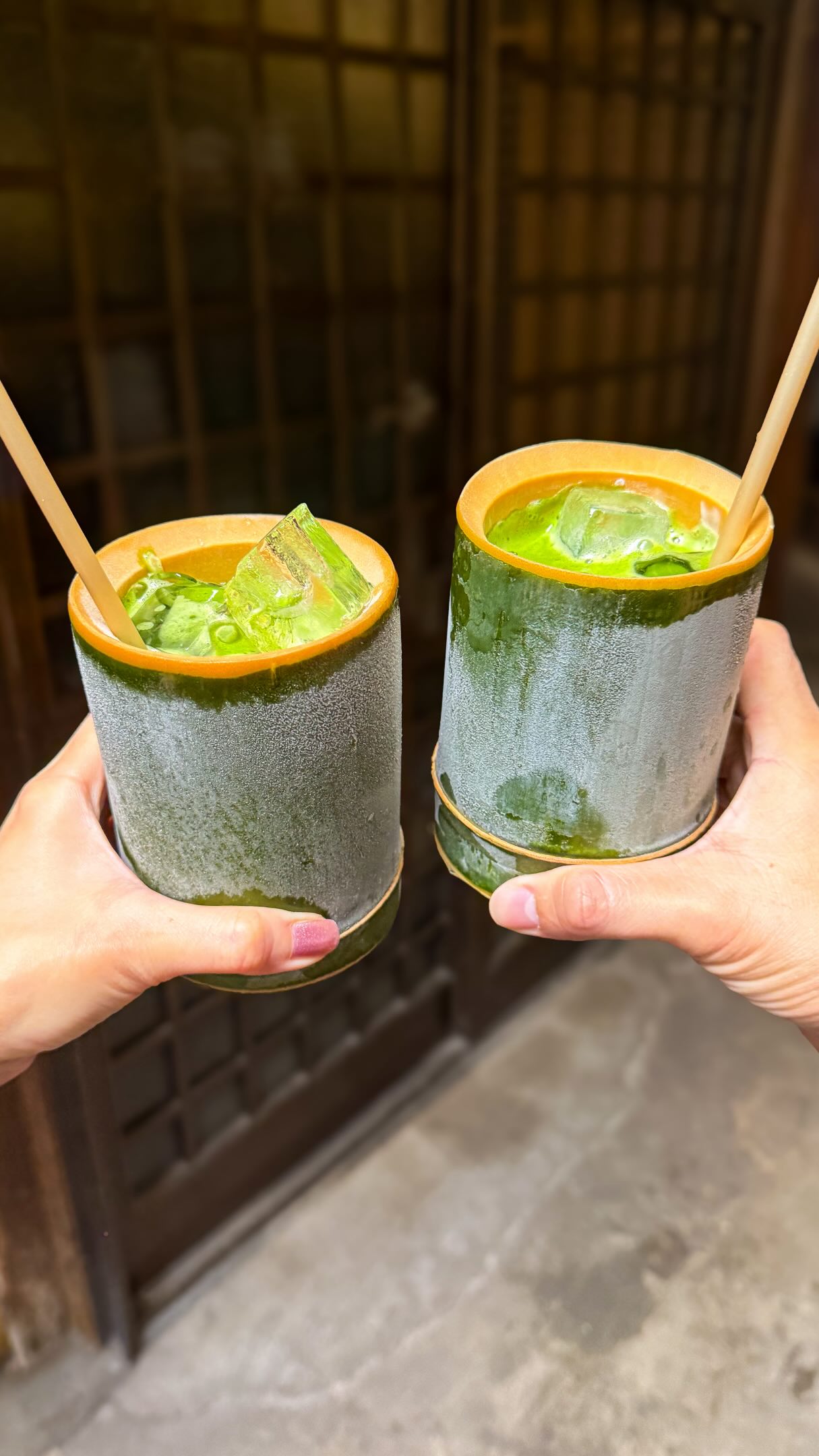Tokyo Matcha Stand Offers Frozen Bamboo Cups