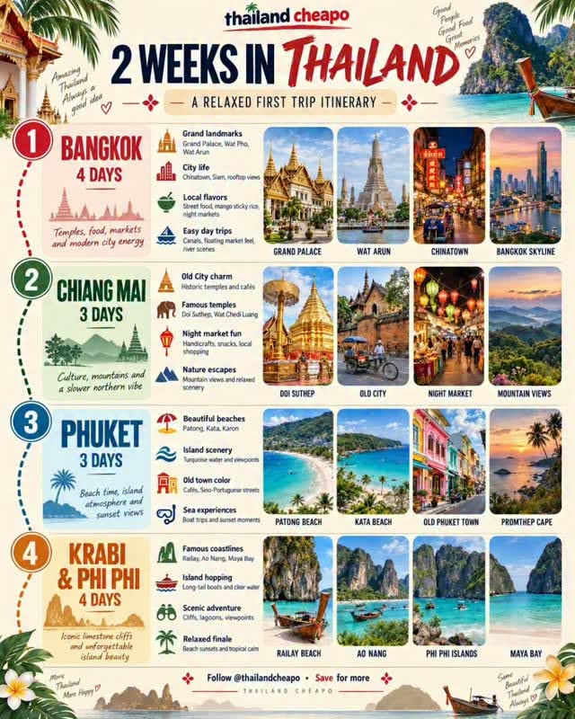16 Attractions in Thailand