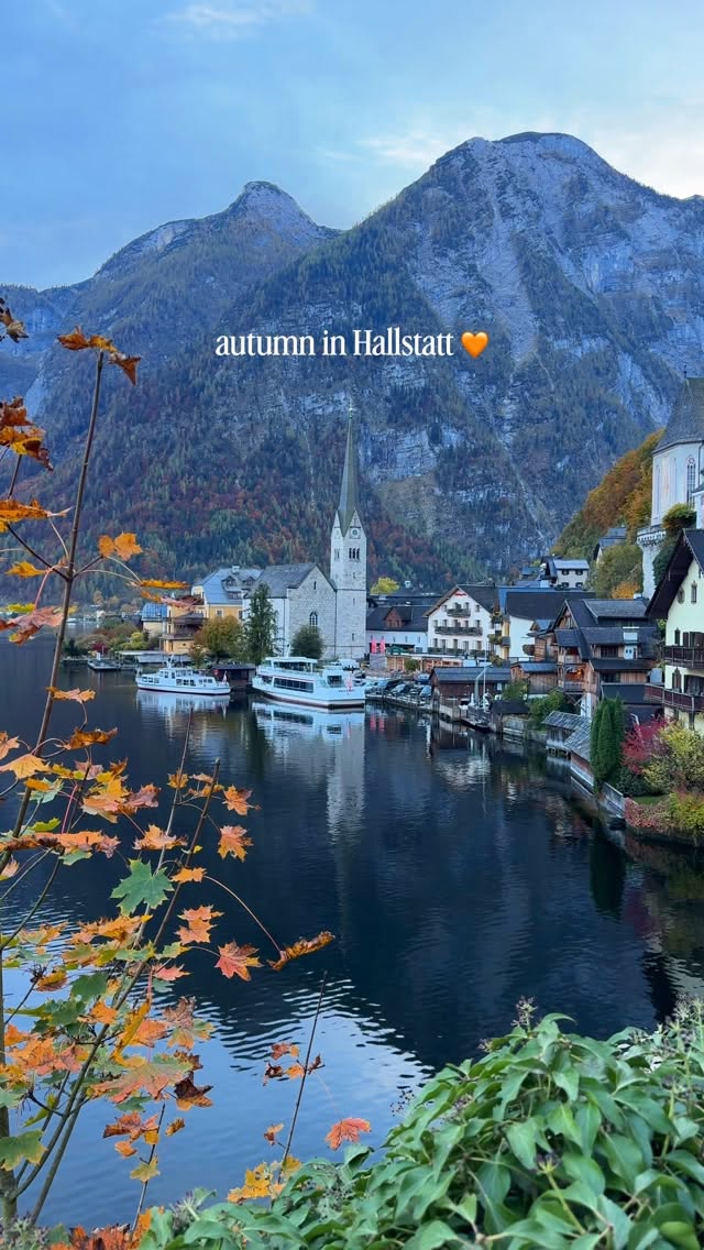 Hallstatt's Autumn Splendor Lakeside Views