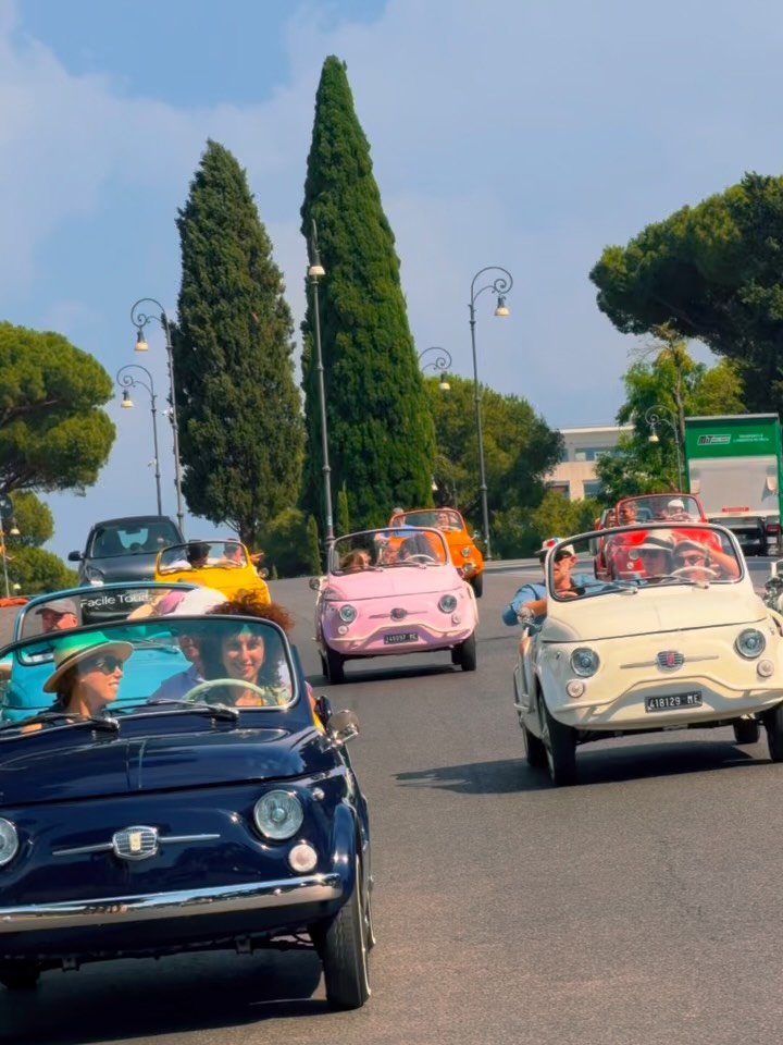 Historic Roman Landmarks Explored Via Fiat 500
