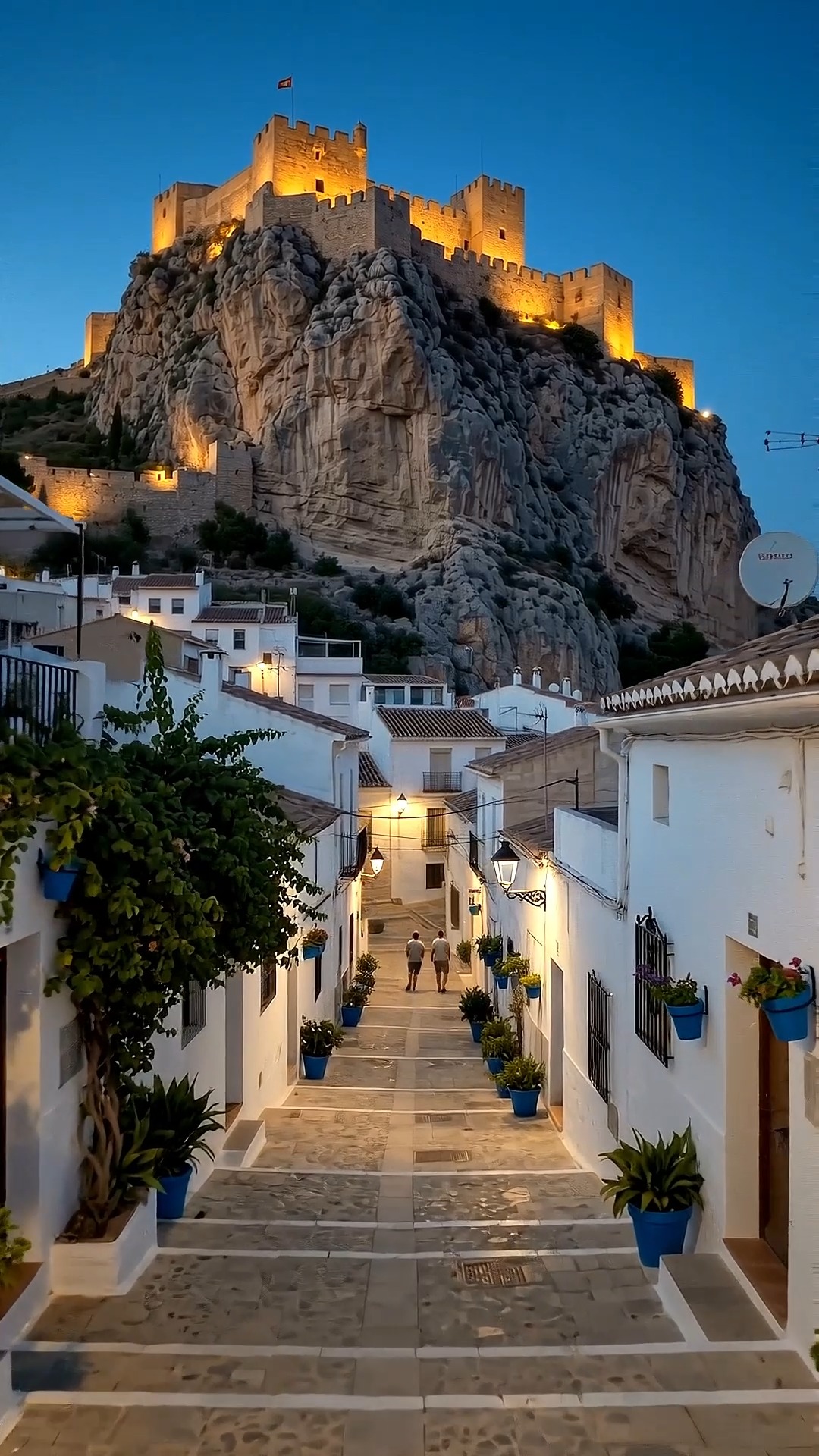 Alicante's Old Town and Castle After Dark