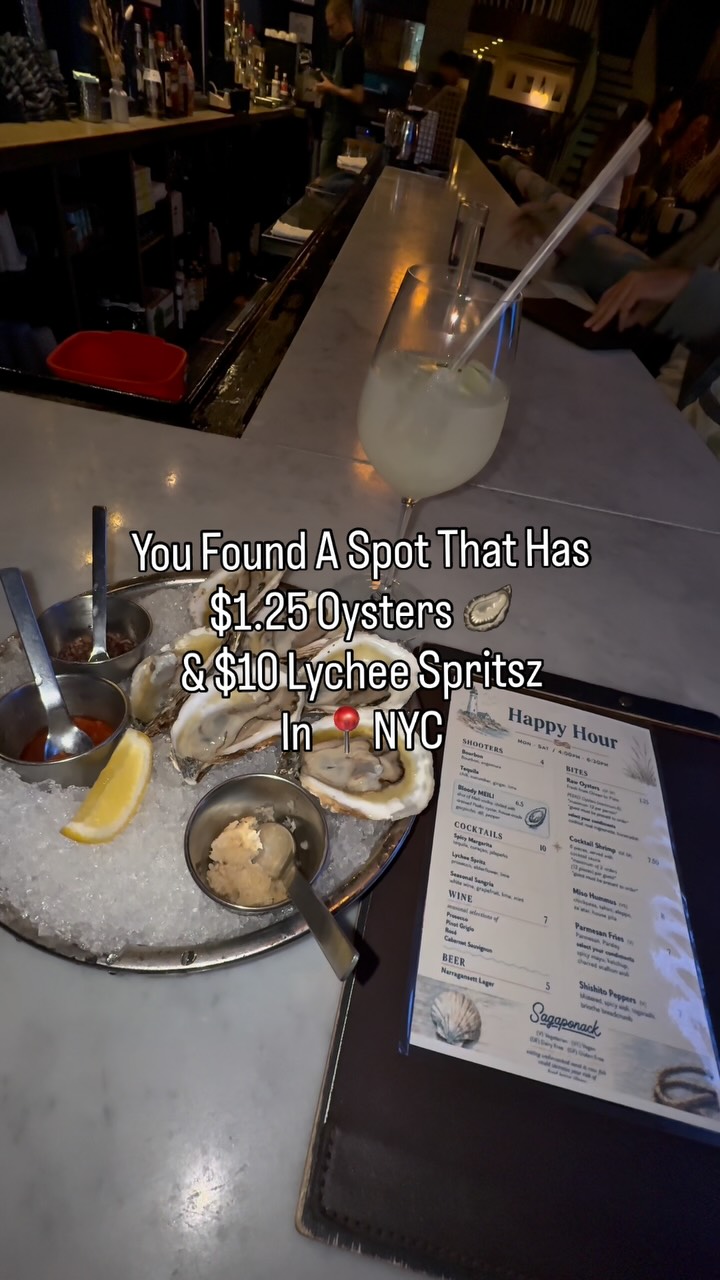 Sagaponack's Oyster Happy Hour Deal