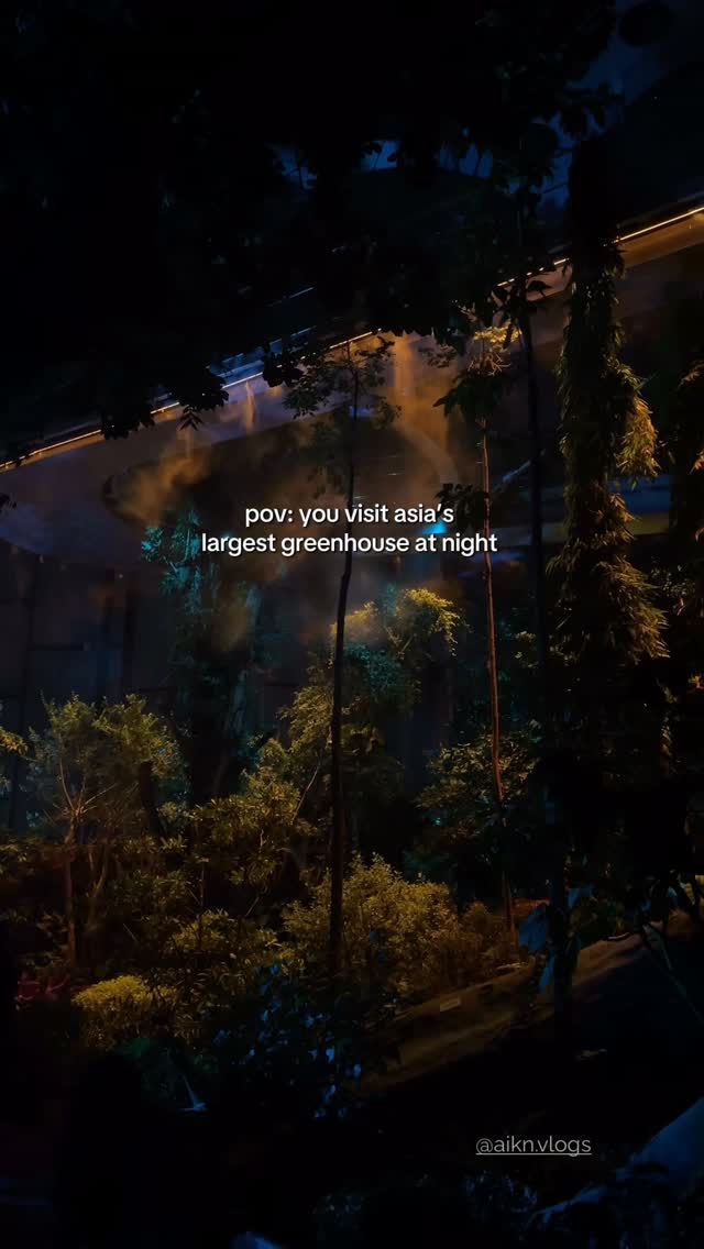 Shanghai Expo Park's Greenhouse Garden at Night