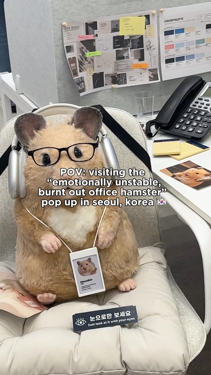 Seoul Hamster Pop-Up Captures Office Burnout