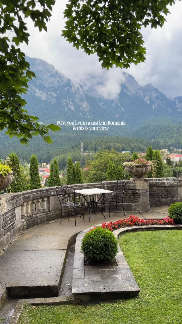 Cantacuzino Castle and Bucegi Mountains Views