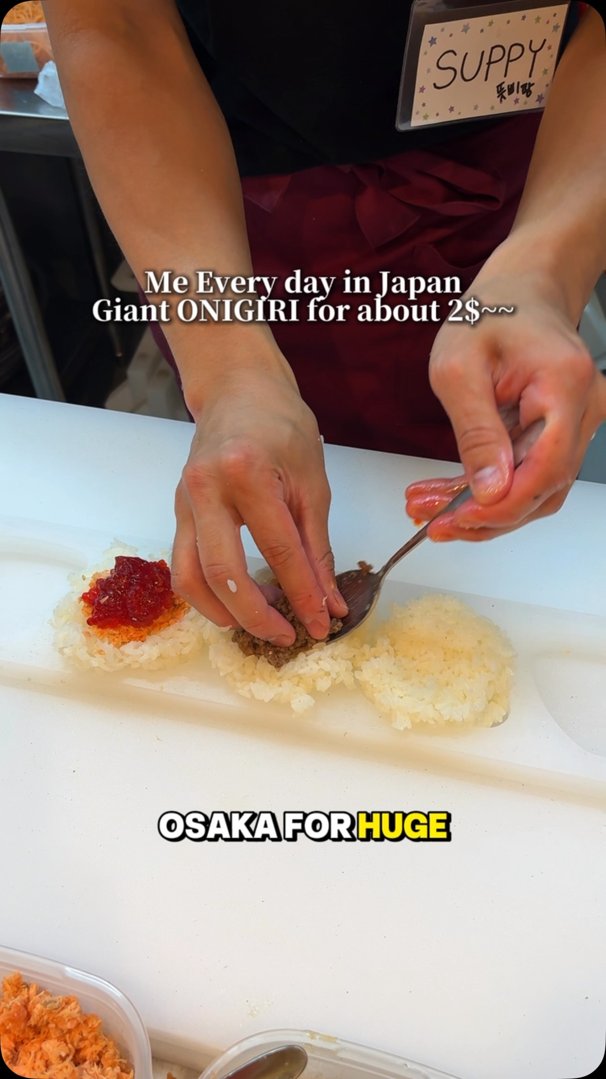 Giant, Affordable Rice Balls at Kuromon Ichiba Market