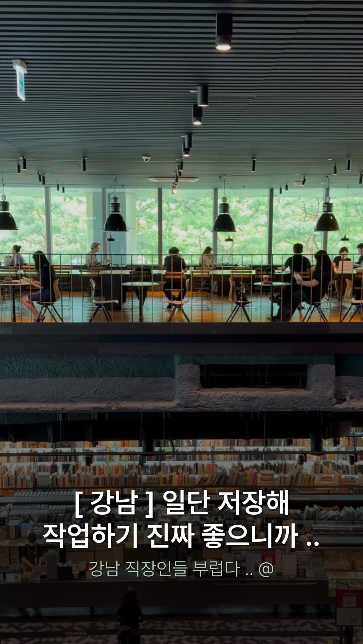 Gangnam Cafe's Grand Scale And Bookish Atmosphere