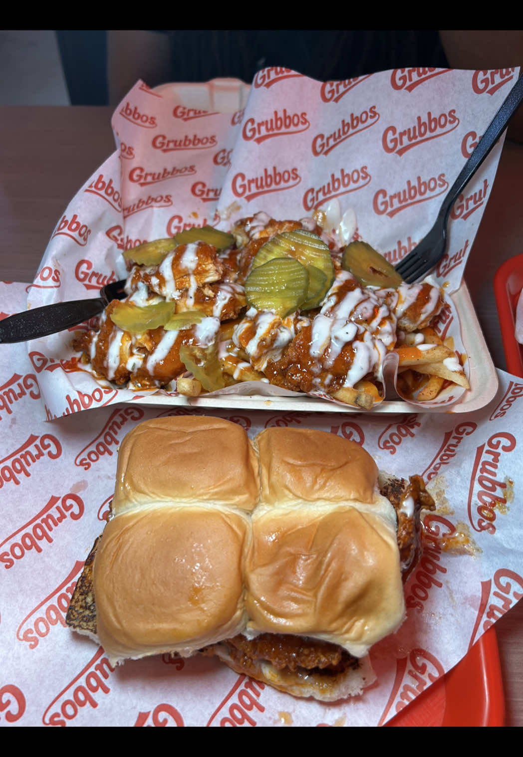Grubbos Highlights Maple Buffalo Chicken Sandwich