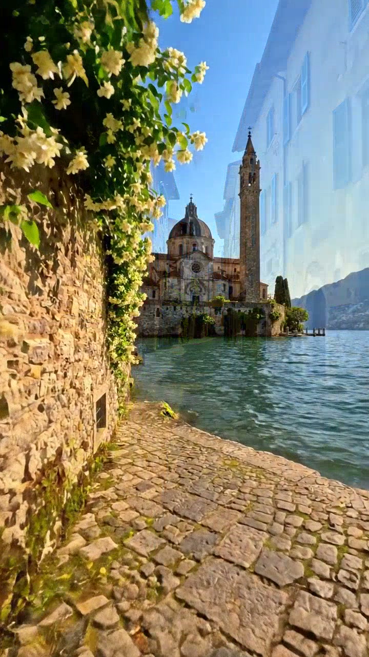 Medieval Village and Island Monastery on Lake Orta
