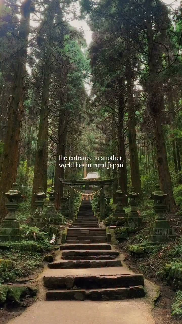 Mountainous Scenery And Shrines In Rural Japan