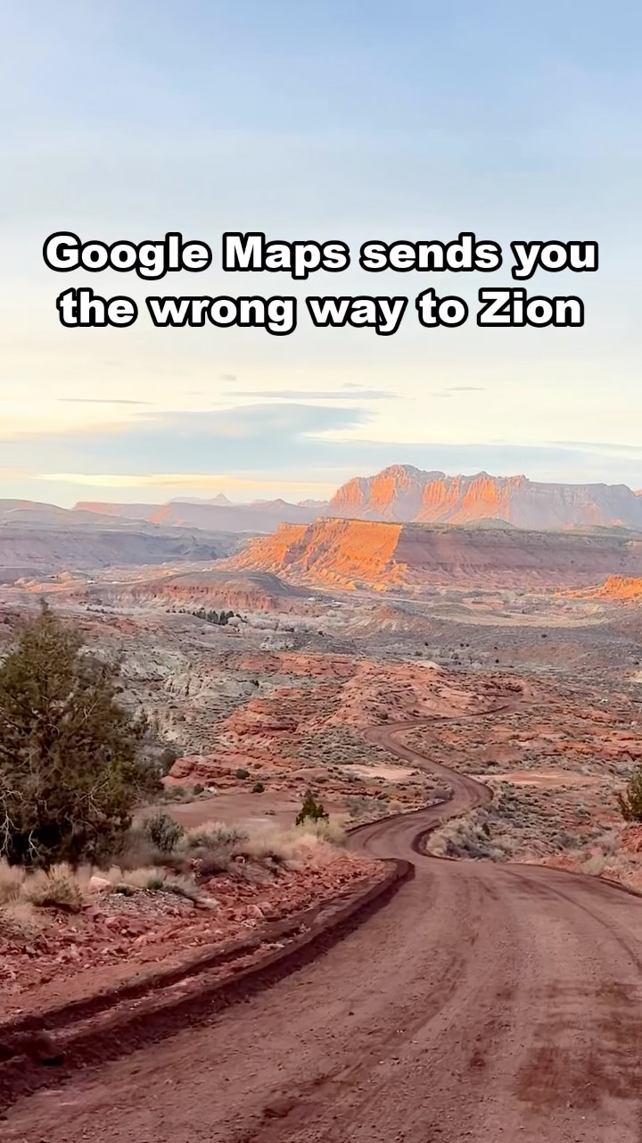 Scenic Dirt Road Leads To Zion National Park