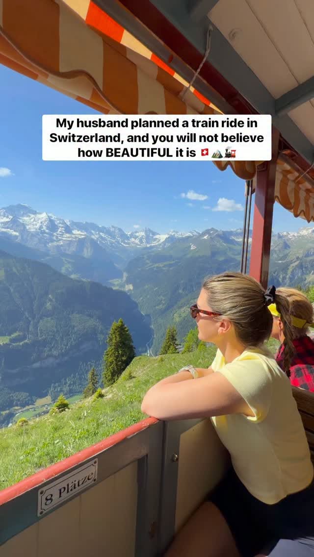 Scenic Swiss Train Ride Overlooks Lakes Brienz and Thun