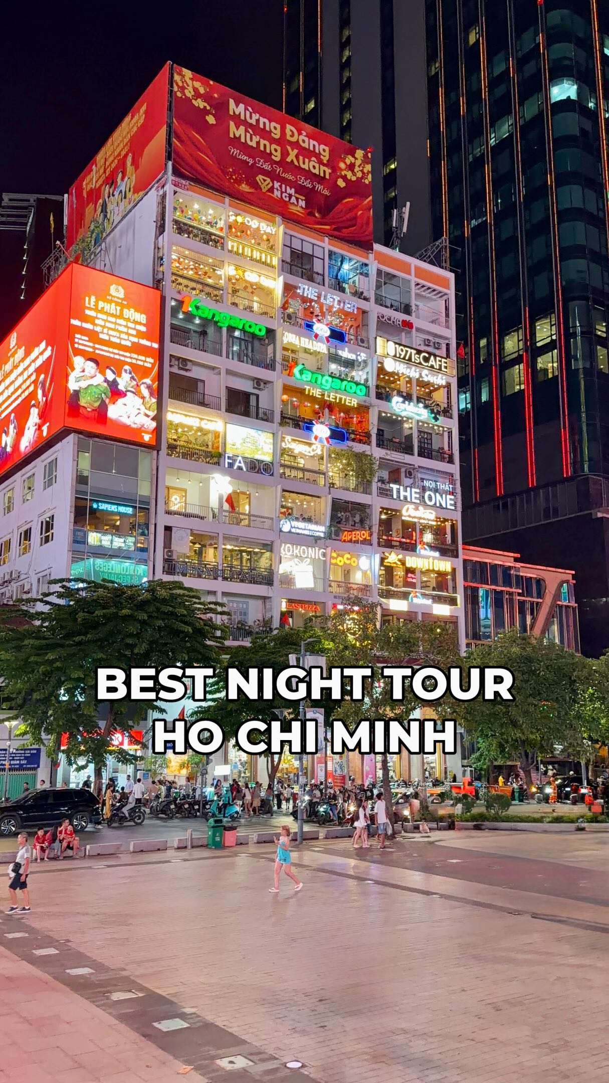 Ho Chi Minh City's Iconic Landmarks Shine at Night