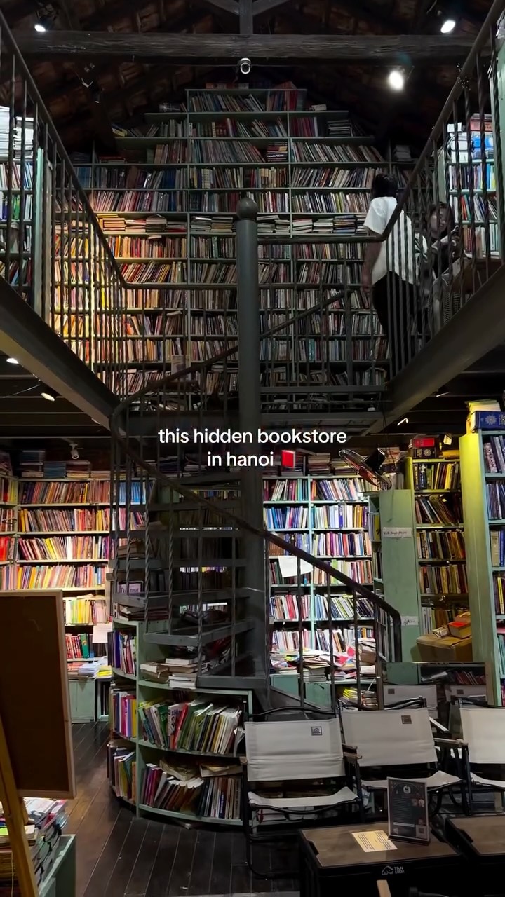 Hidden Secondhand Bookstore in Hanoi Alley