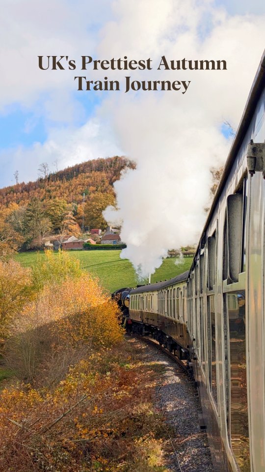 Scenic Autumn Train Journey Through Dee Valley