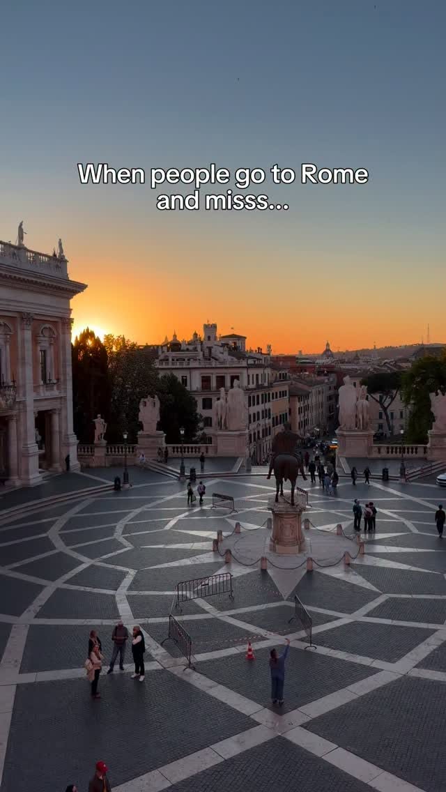 Rome's Iconic Landmarks At Sunset