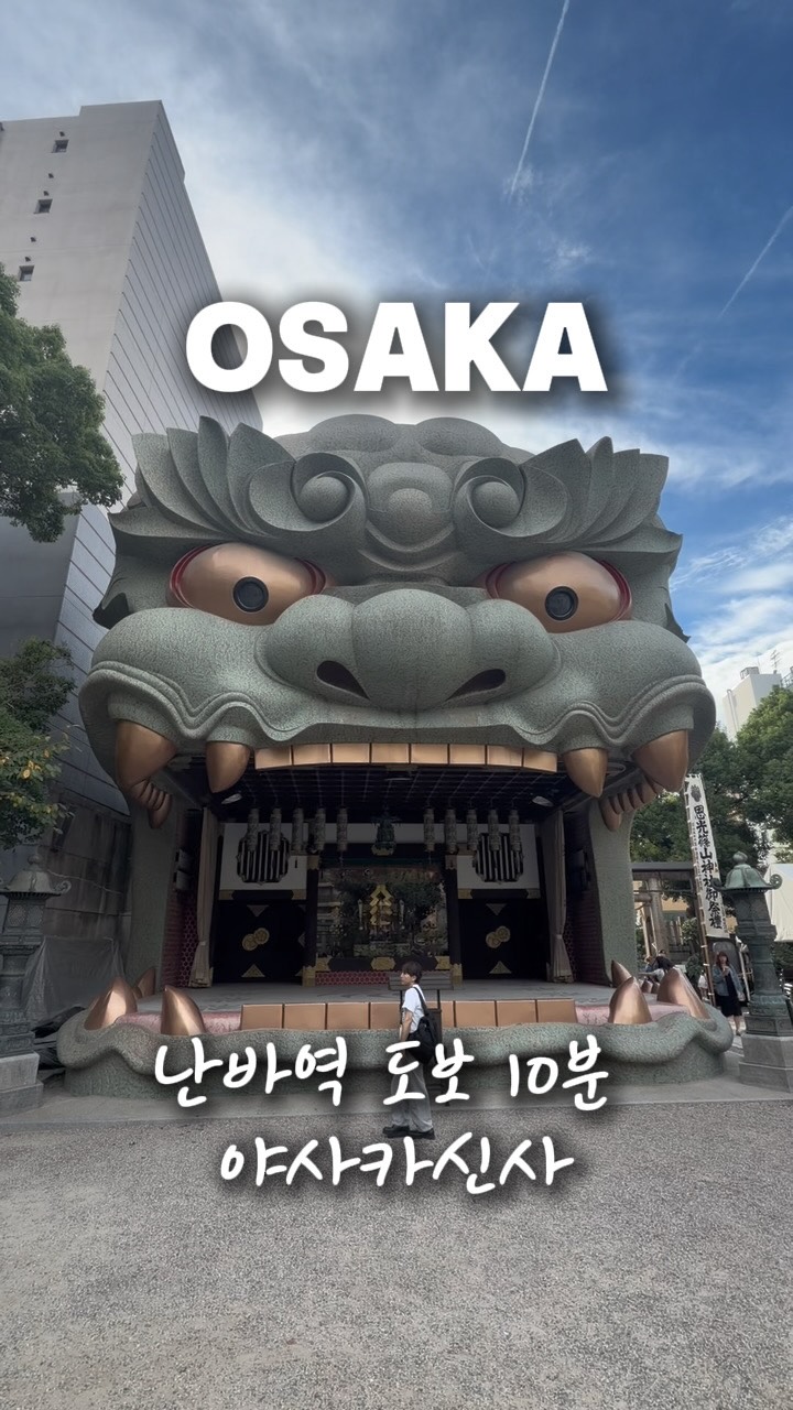 Osaka's Namba Area Lion Shrine and Entertainment Hub